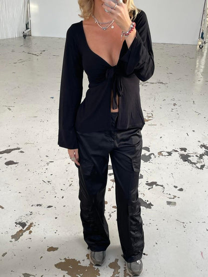 MAYA KNOT TOPP - SVART